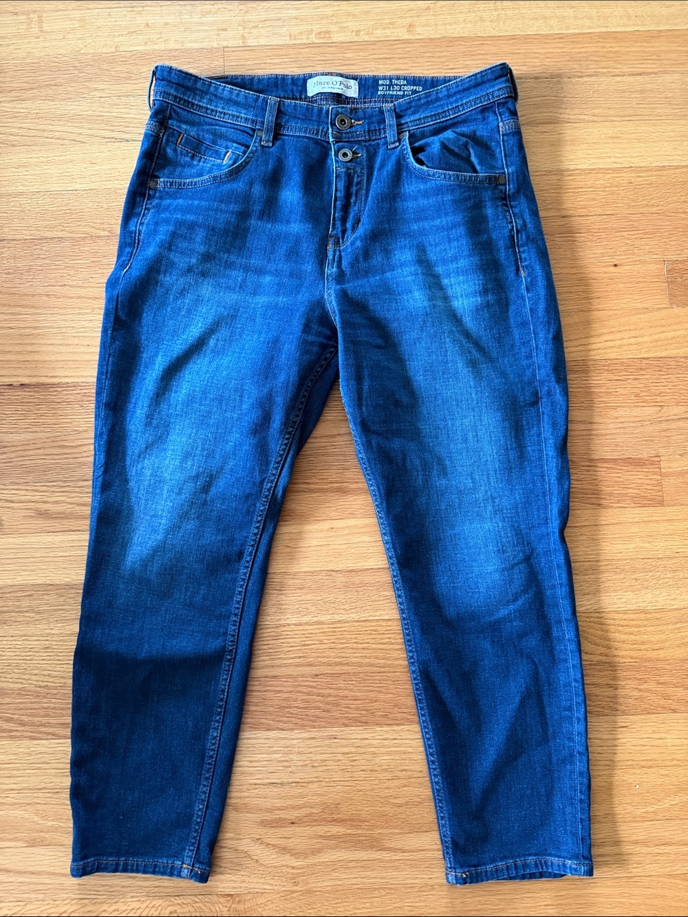 Slim Women's Dark Blue Stretch Jeans
